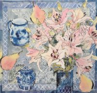 A. Williams "Pink Lilies And Pears"