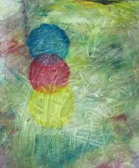 Andrew Hancock "Yellow, Red, Blue Orbs In Electric Light Field"