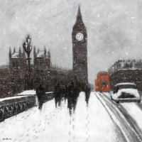 Jon Barker "Snow Men, Westminster Bridge"