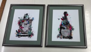 "Gin" and "Champagne" (pair)