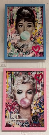 "Marilyn" and "Audrey" (pair)